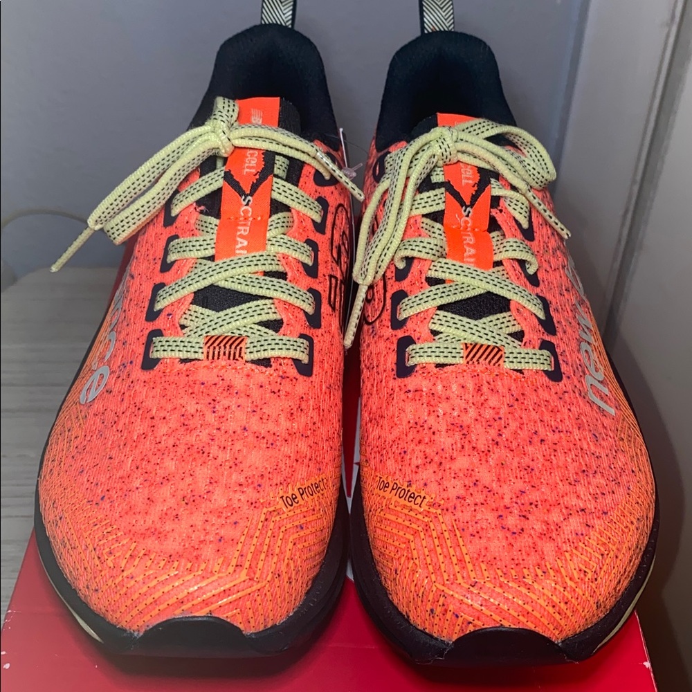 New Balance FuelCell Trail Running Orange Athletic Shoes - Picture 3 of 8